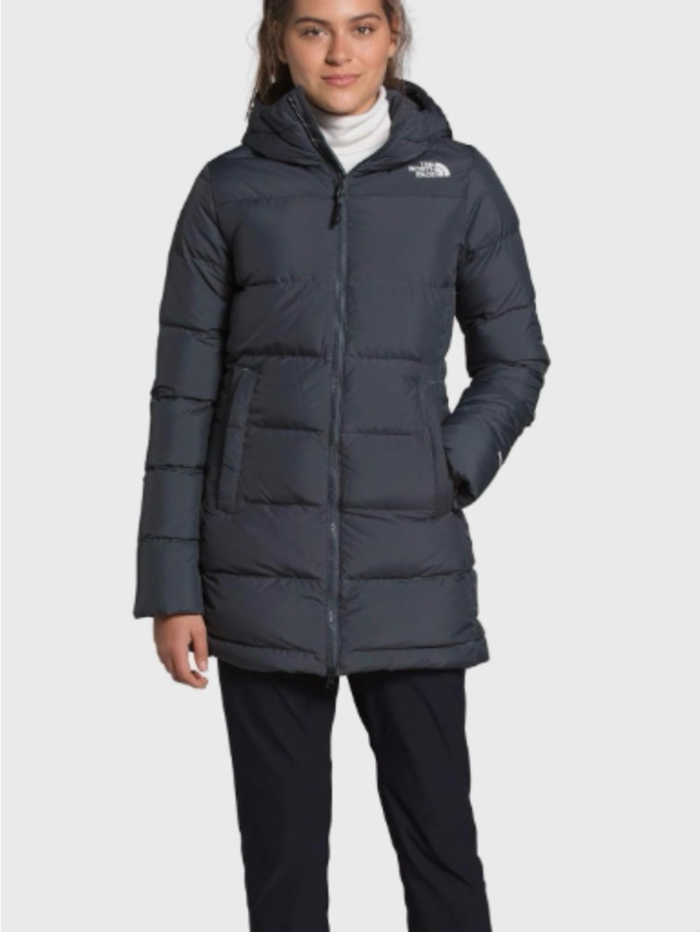 The North Face woman’s Gotham Parka Vandis Grey
Size large